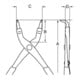 E/D/E Pince à circlips intérieure 90° coudée 210 mm