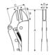 E/D/E Pince Grip 200 mm mâchoires droites chromées