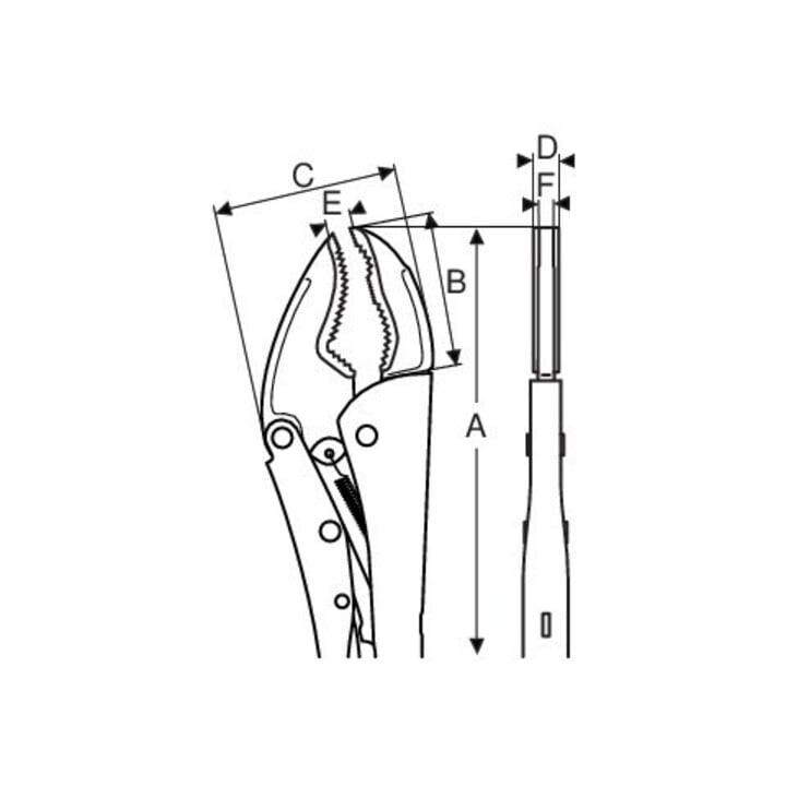 E/D/E Pince grip universelle chromée 250 mm