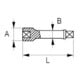 E/D/E Rallonge 1/2" 125 mm isolée