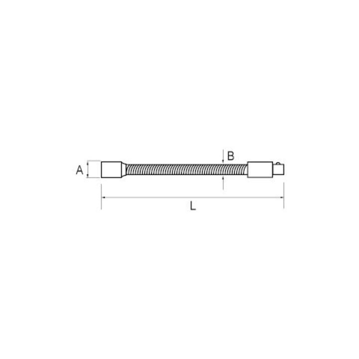 E/D/E Rallonge flexible 3/8" 208 mm