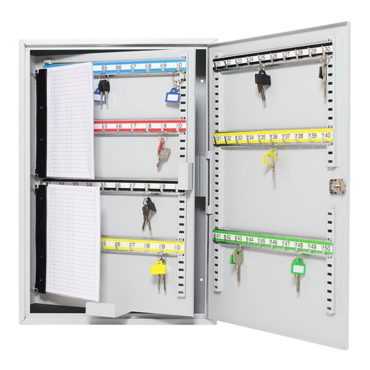 E/D/E Schlüsselschrank S 150 Zylinderschloss lichtgrau 550 x 380 x 140mm