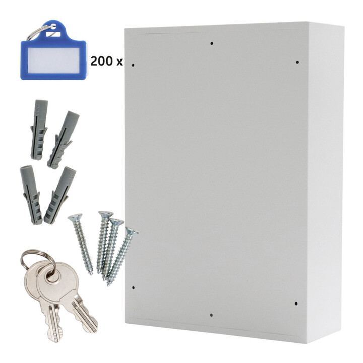 E/D/E Schlüsselschrank S 200 EL Elektronikschloss lichtgrau