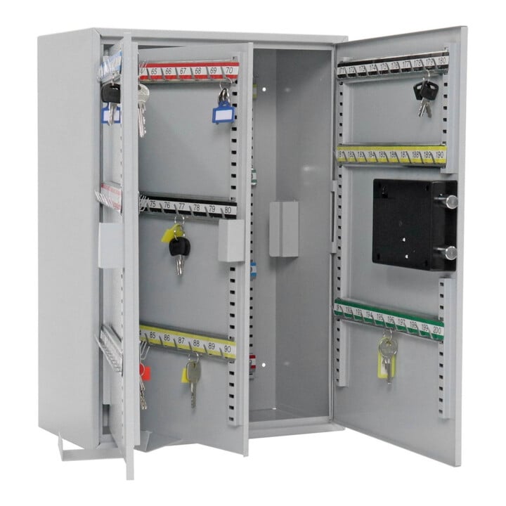 E/D/E Schlüsselschrank S 300 EL Elektronikschloss lichtgrau Stahl 550 x 380 x 205mm