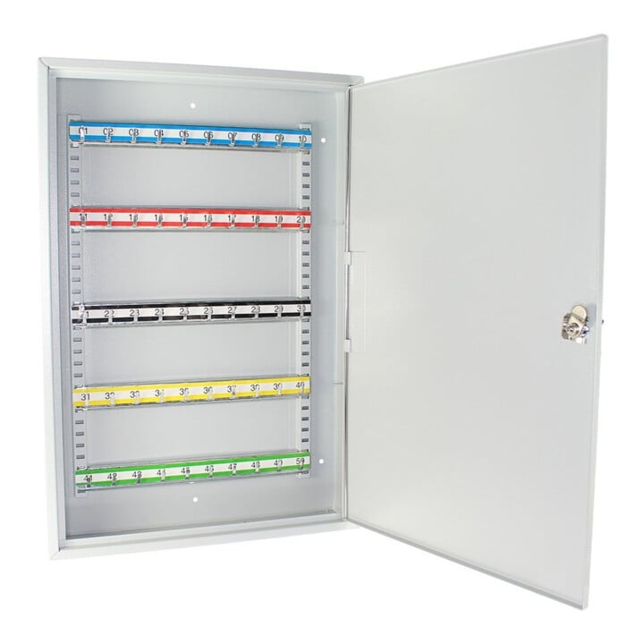 E/D/E Schlüsselschrank S 50 Zylinderschloss lichtgrau 550 x 380 x 80mm