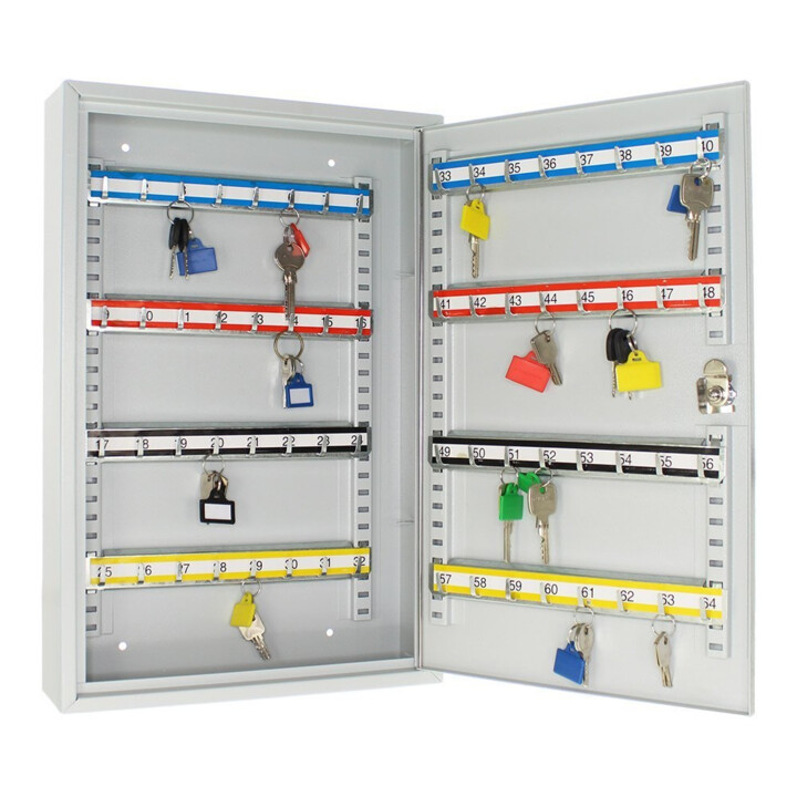 E/D/E Schlüsselschrank S 64 Zylinderschloss lichtgrau