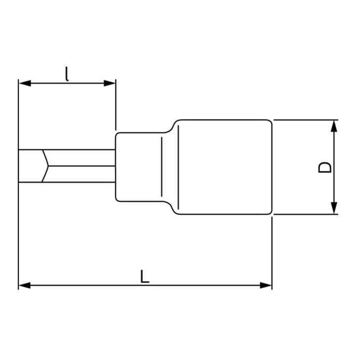 E/D/E Schraubendreher-Einsatz 1/4" Schlitz 5,5mm