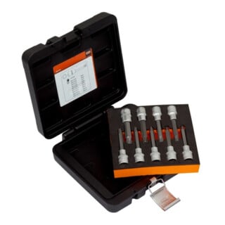 E/D/E Schraubendrehereinsätze 1/2" Ribe Set 9-tlg. 100mm