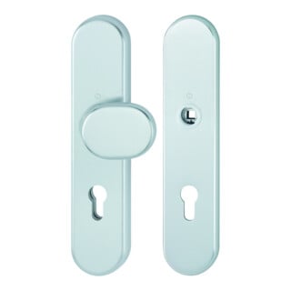 E/D/E Schutz-Langschild-Wechselgarnitur 86G/3331/3310 ES1 Aluminium F1