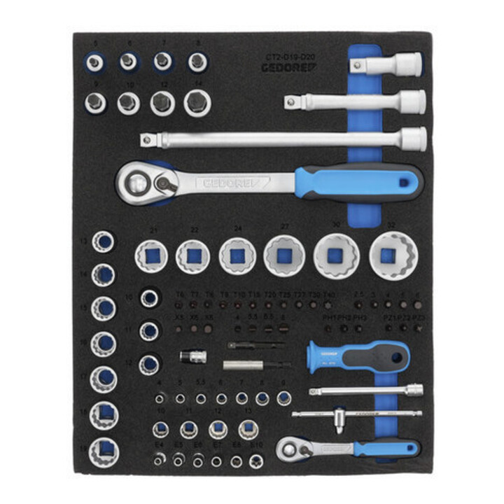 E/D/E Servante d’atelier avec assortiment 308 pièces métriques