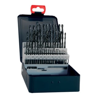 E/D/E Set de forets hélicoïdaux DIN338 HSS roulés Type RN 1,0-10,5 mm Forets à noyau