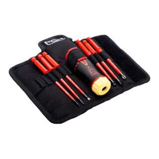 E/D/E Set de tournevis à cliquet Slim 1000 V, 6 pièces