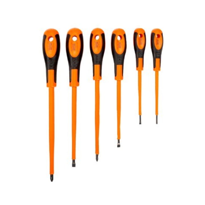 E/D/E Set de tournevis isolés 6 pièces fente PH