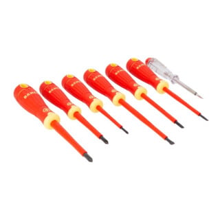 E/D/E Set de tournevis isolés 7 pièces fente PH