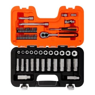E/D/E Steckschlüssel-Garnitur 3/8" S330L matt verchromt