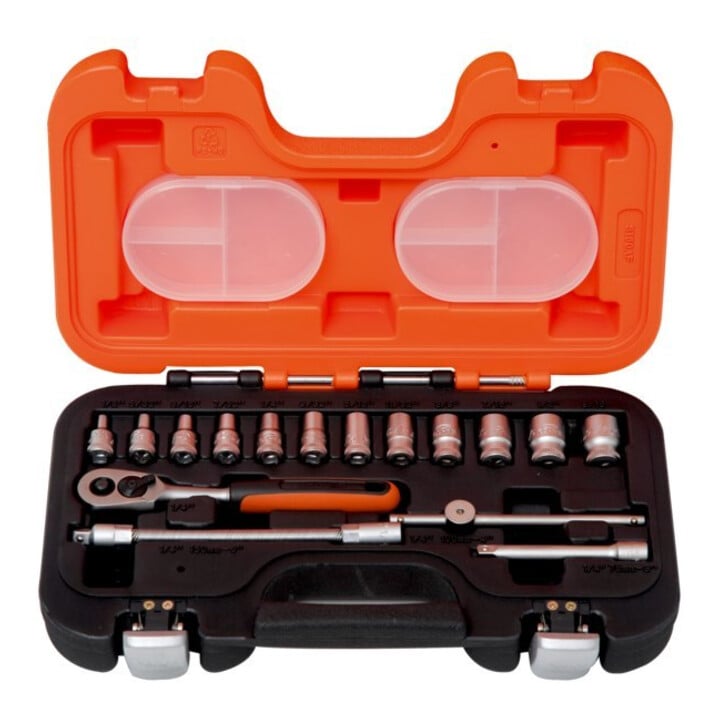 E/D/E Steckschlüssel-Satz 1/4" 16-tlg Zoll matt
