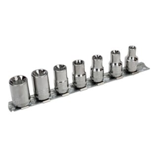 E/D/E Steckschlüssel-Satz 3/8" 7400TORX-E hochglanzpoliert