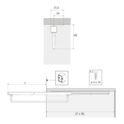 E/D/E Support cintre pour armoire Quadro 9364999 Corps 400 mm L395 mm-5