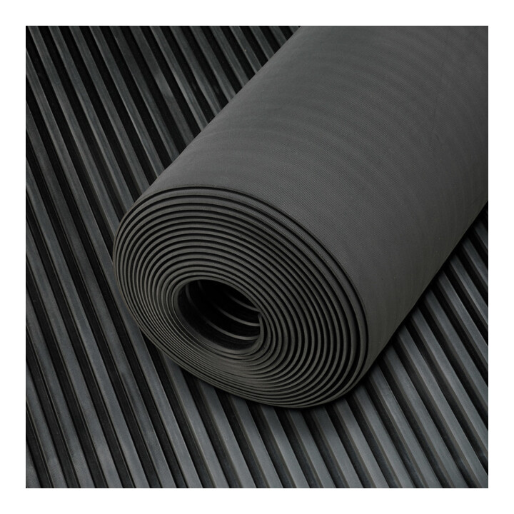 E/D/E Tapis à lattes PRO FORTIS NR/SBR noir 6 mm 1000 mm 10 m