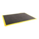 E/D/E Tapis anti-fatigue SBR/NR 11 mm noir profil diamant bord jaune