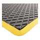 E/D/E Tapis anti-fatigue SBR/NR 11 mm noir profil diamant bord jaune