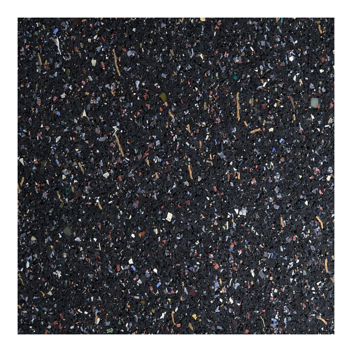 E/D/E Tapis de recyclage caoutchouc/PU 3 mm noir-multicolore 1500 mm 5 m