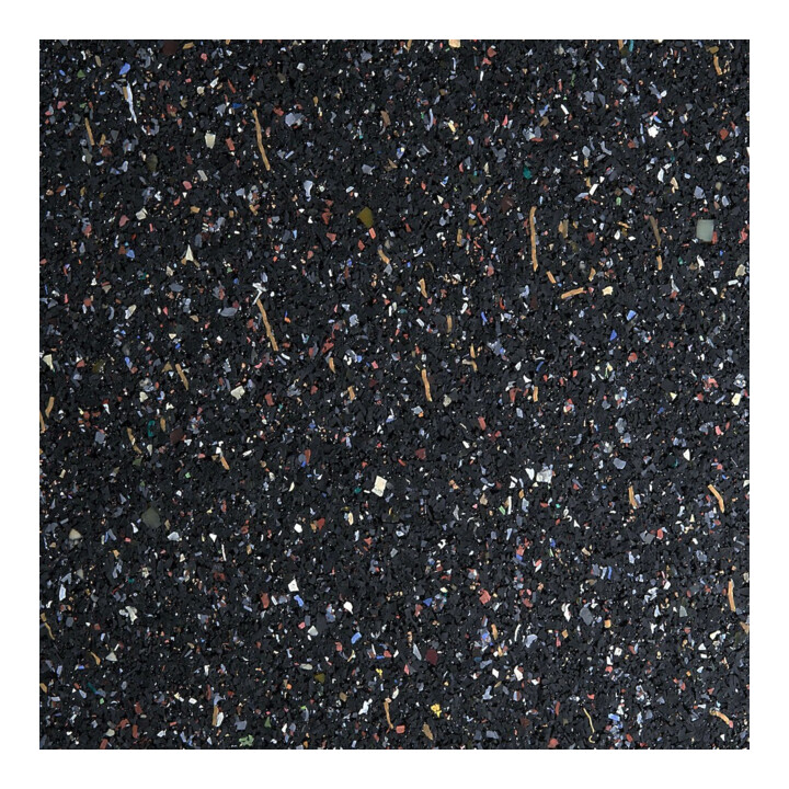 E/D/E Tapis de recyclage caoutchouc/PU 3 mm noir-multicolore 1500 mm 5 m