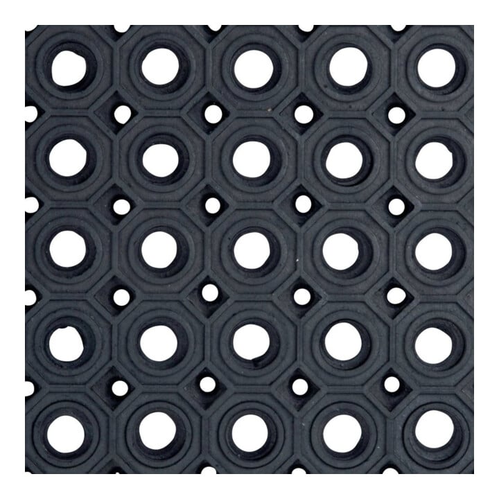 E/D/E Tapis nid d'abeille version lourde SBR/NR 22 mm 750 x 100 cm noir plafond ouvert en rouleau