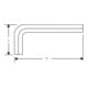E/D/E Tournevis d’angle 6 pans ant 1/4" brunis 38 x 96