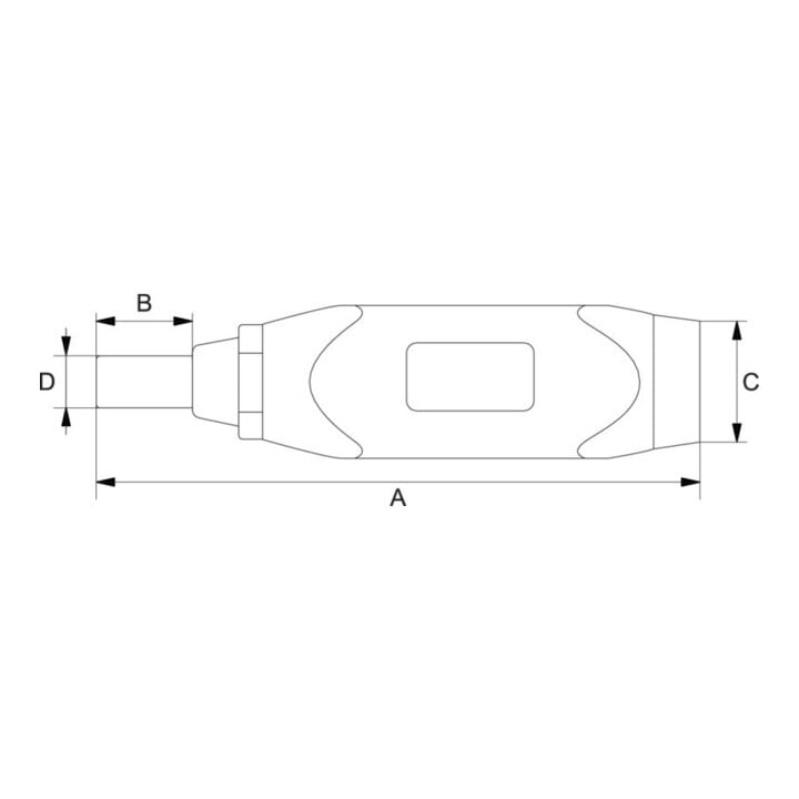 E/D/E Tournevis dynamométrique 1/4" six pans creux 50-45