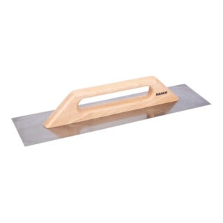 E/D/E Truelle lisse à manche en bois rectangulaire lame en acier au carbone