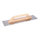 E/D/E Truelle lisse à manche en bois rectangulaire lame en acier au carbone