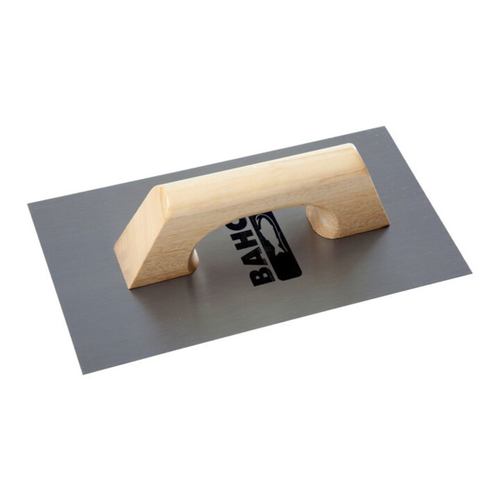 E/D/E Truelle lisse à manche en bois rectangulaire lame en acier au carbone