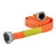 E/D/E Tuyau plat de construction et industriel C/52 mm orange avec 2 glissières de fuite STORZ