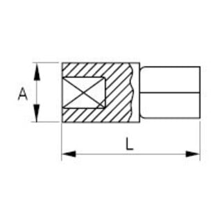 E/D/E Übergangsteil 1" auf 3/4"