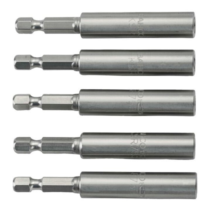 E/D/E Universal-Bithalter 1/4" Edelstahl mit Haltering 75 mm