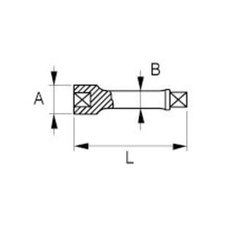 E/D/E Verlängerung 1/2" 125mm isoliert