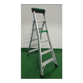 E/D/E Vielzweckleiter 2-in-1 5 Stufen Aluminium 1,80 / 2,95m Höhe