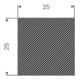 E/D/E Vierkantprofil EPDM 25 x 25mm 25 m