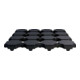 E/D/E Wabenmatte kleine Löcher SBR/NR 10mm 1000 x 91,5cm schwarz