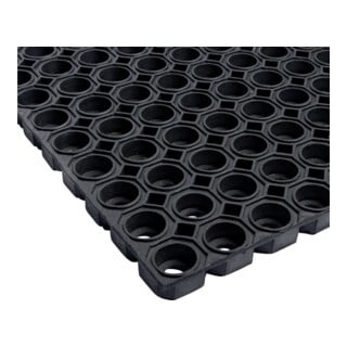 E/D/E Wabenmatte schwere Ausführung SBR/NR 22mm 750 x 100cm schwarz offene Decke auf Rolle
