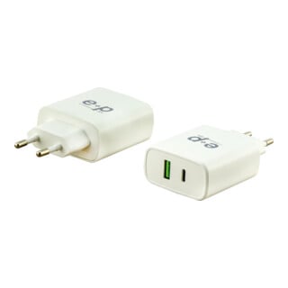 e+p Chargeur rapide USB AC 212 100-240V 2 ports