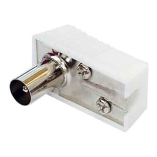 e+p Connecteur coudé coaxial KW 2 S blanc