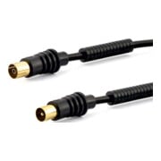 E+P Elektrik Câble d’antenne 7,5 m noir Gold AB307G-1