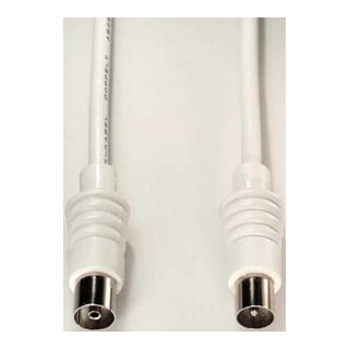 E+P Elektrik Câble d’antenne blanc 5m HFA5