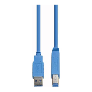 E+P Elektrik Câble de connexion USB 3.0 AB 1,5 m, bleu CC302