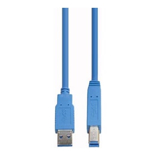 E+P Elektrik Câble de connexion USB3.0 AB 2,5 m, bleu CC302/2