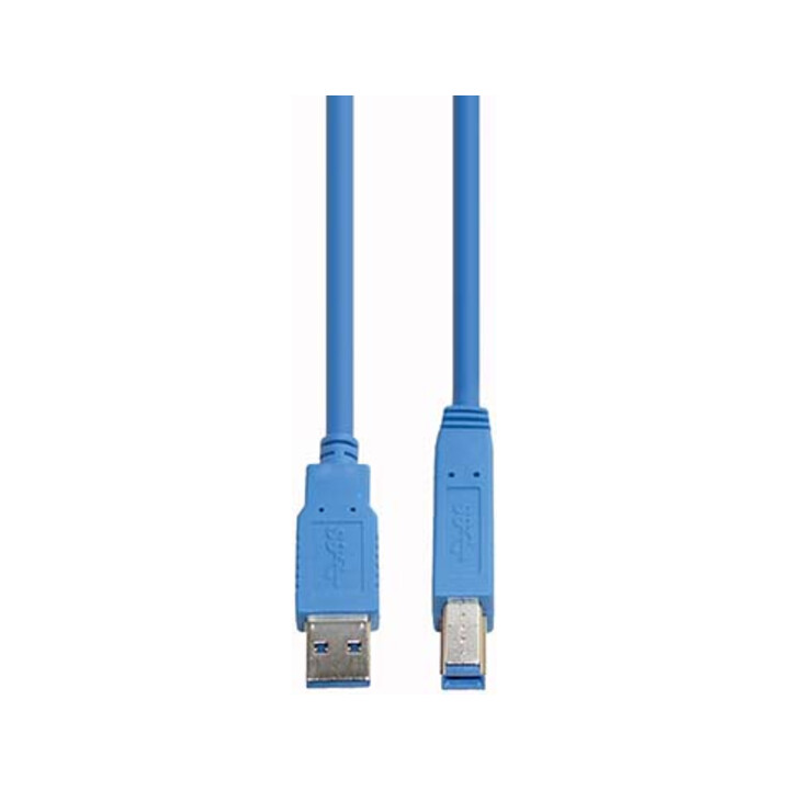 E+P Elektrik Câble de connexion USB3.0 AB 2,5 m, bleu CC302/2