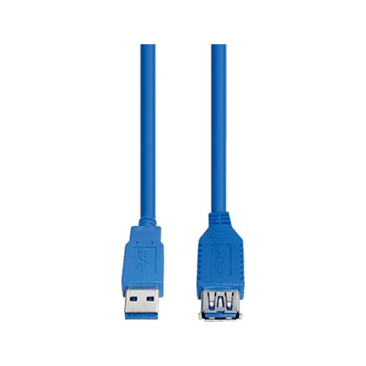 E+P Elektrik Extension USB3.0 AA 3m, bleu CC318