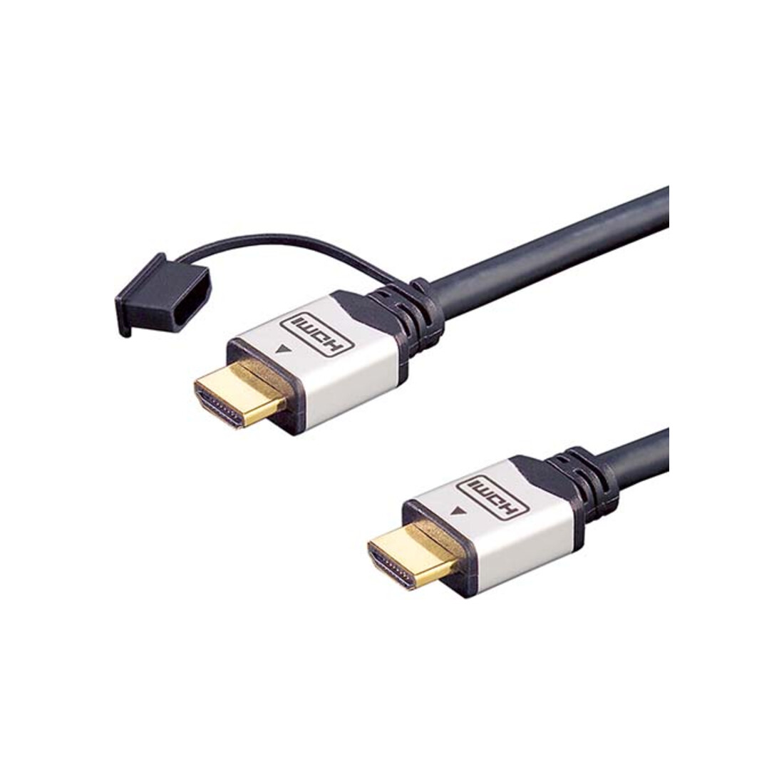 E+P Elektrik HDMI High-Speed-Kabel Ethernet,1m,si/sw HDMI401/1